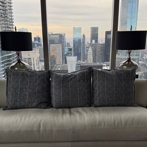 Eastern Accents Geometric Black and White Euro Sham Pillow